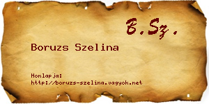 Boruzs Szelina névjegykártya