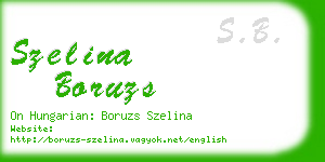 szelina boruzs business card